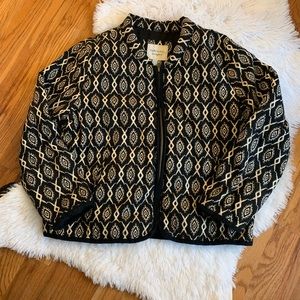 🌟Forever 21 Quilted Patterned Crop Jacket, Sz M